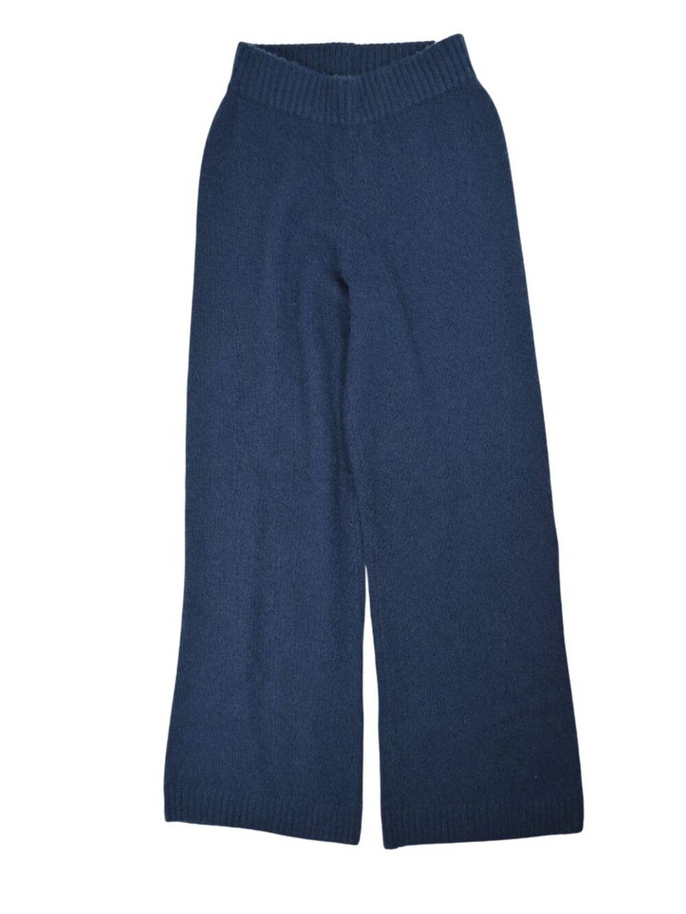 ALO Yoga Wool Cashmere High-Waist New Class Wide Leg Pant in Navy